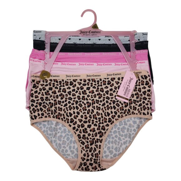 Juicy Couture 5-Pack Womens 1X Panties Brief Assorted Colors Animal Print - Picture 13 of 13